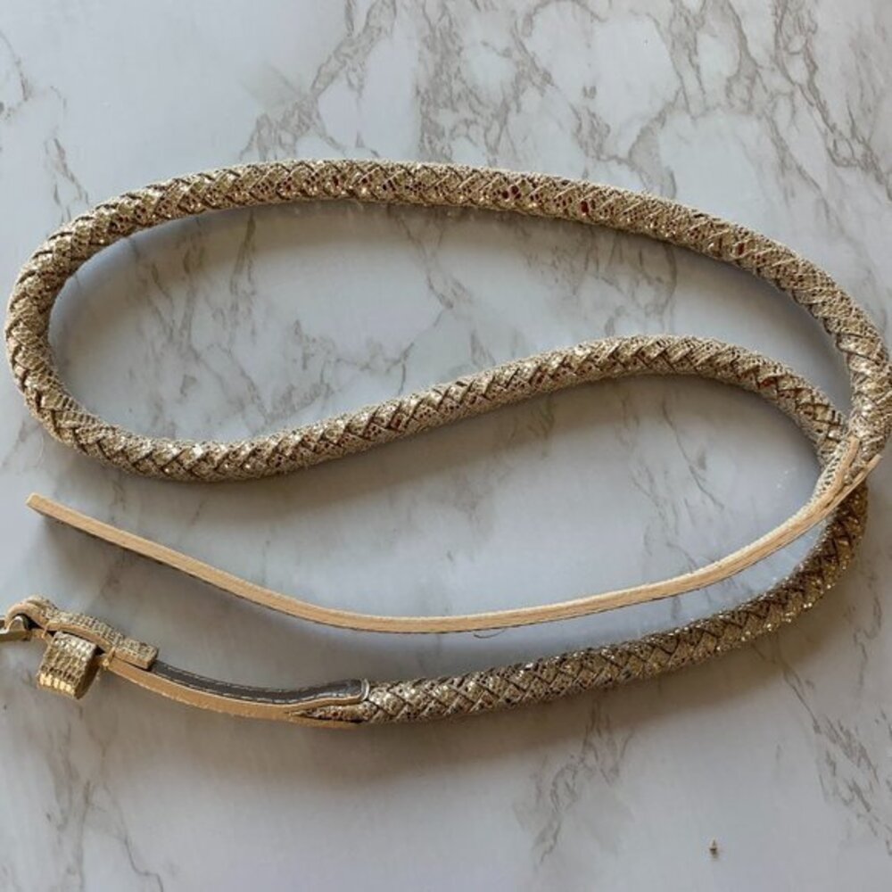 Champagne Braided Rope Belt